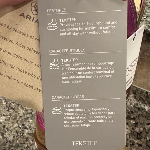 Ariat Women's Vibrant Pink and Tan Heeled Boots - Picture 8 of 9